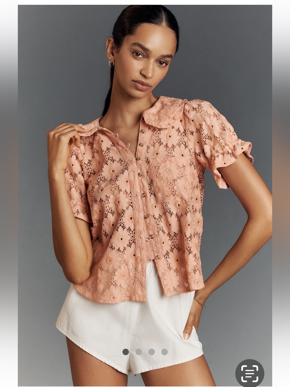 NWT The Keira Lace Blouse by Pilcro